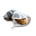 Bag-again katoenen broodzak maat L met brood