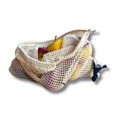 Bag-again katoenen groente en fruitzakje herbruikbaar maat L