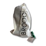 katoenen broodzak met bedrukking BROOD maat L bij Bag-again zero waste webshop