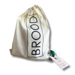 katoenen broodzak met bedrukking BROOD maat S bij Bag-again zero waste webshop