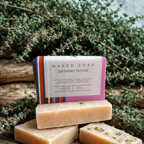 Naked soap bathing thyme bij Bag-again zero waste webshop