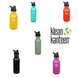 Klean Kanteen classic rvs plasticvrije drinkfles bij Bag-again zero waste webshop