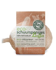 luffa spons plasticvrij en composteerbaar microplasticvrij bij Bag-again zero waste webshop