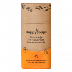 HappySoaps zonnebrand stick SPF30 Bag-again zero waste webshop