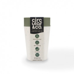 Circular cup cream green 8 oz Bag-again zero waste webshop