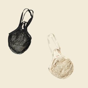 Bag-again katoenen boodschappennetje met korte en lange hengsels