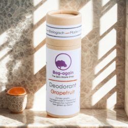 Bag-again natuurlijke deodorant in paper stick plasticvrij grapefruit