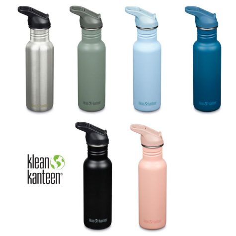Klean Kanteen rvs drinkfles flipsportdop bij Bag-again zero waste webshop