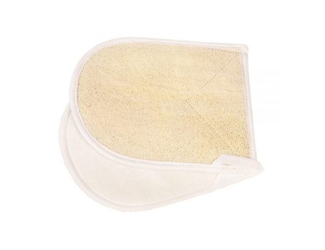 massagehandschoen loofah katoen croll & denecke bij Bag-again zero waste webshop