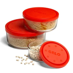 Bormioli 3 delige set glazen bakjes rond bij Bag-again zero waste webshop
